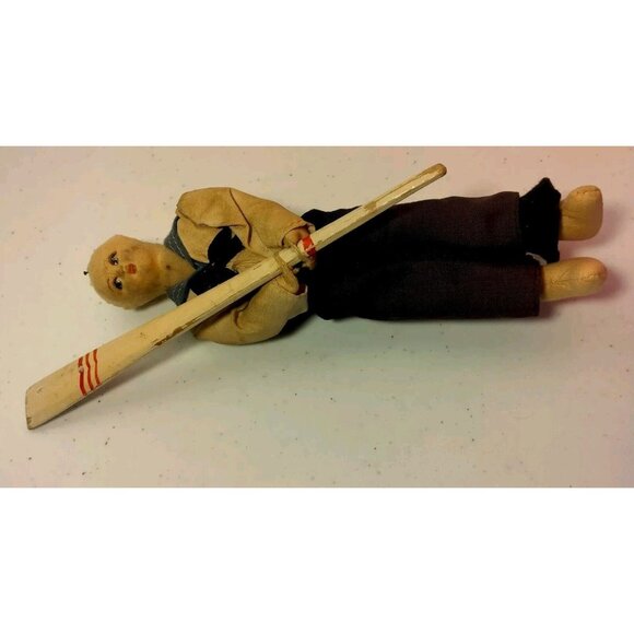 Vintage Dolls Mixed Doll Lot 5 Porcelain Flocked Gondlier Handmade Collectible - Picture 8 of 16